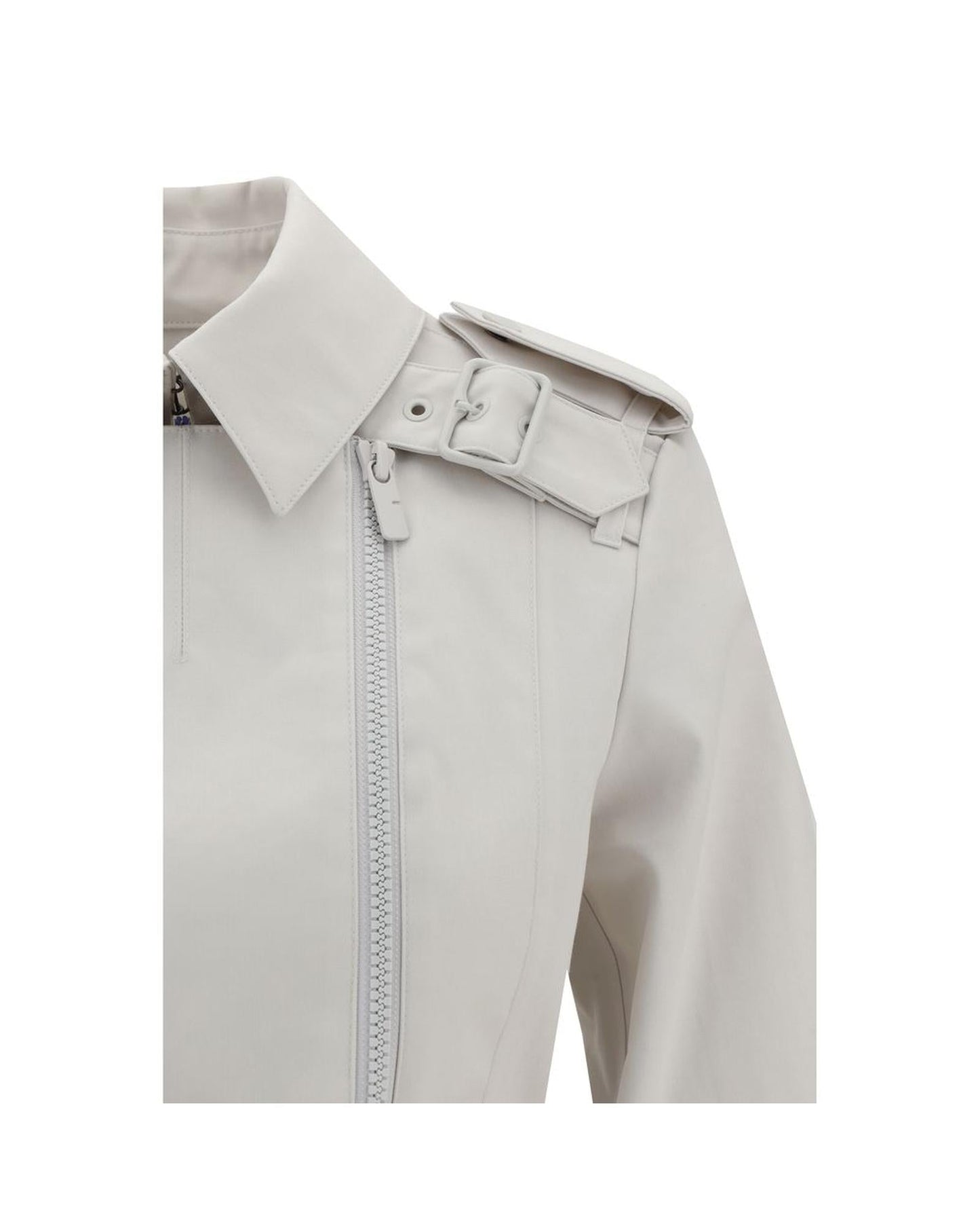 Burberry Belted Leather Trench Coat Women Beige