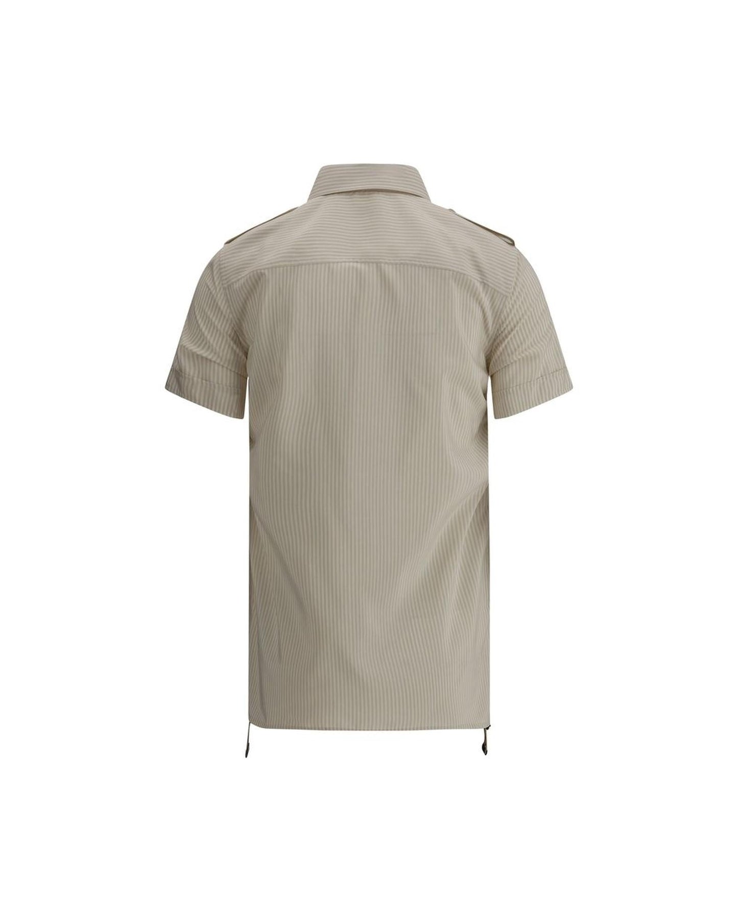 Burberry Striped Short Sleeve Shirt Women Beige