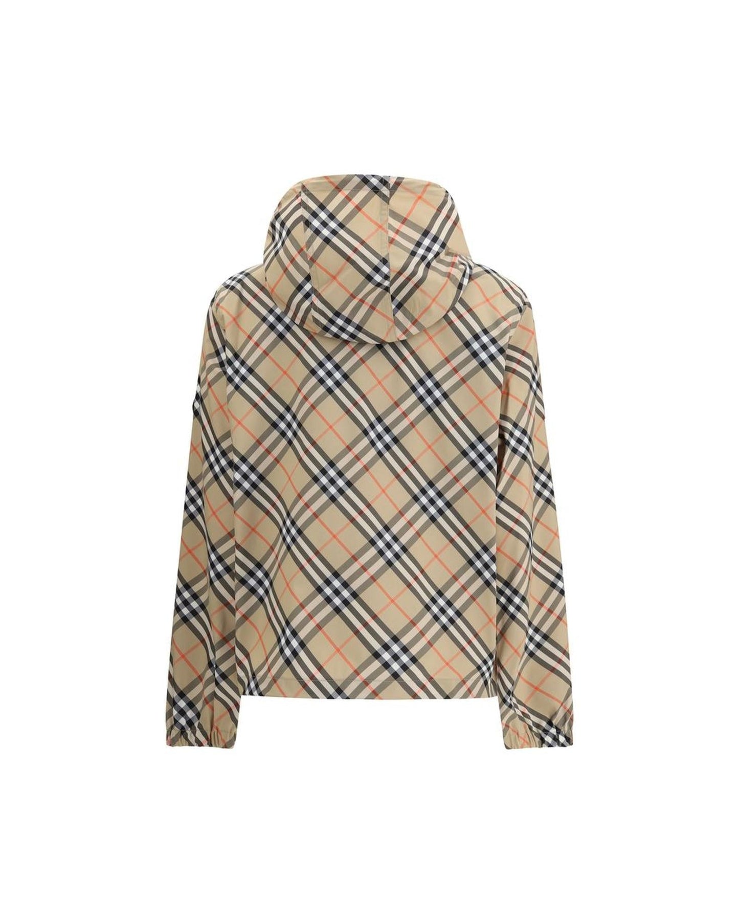 Burberry Plaid Pattern Outerwear Jacket Women Beige Jackets & Coats