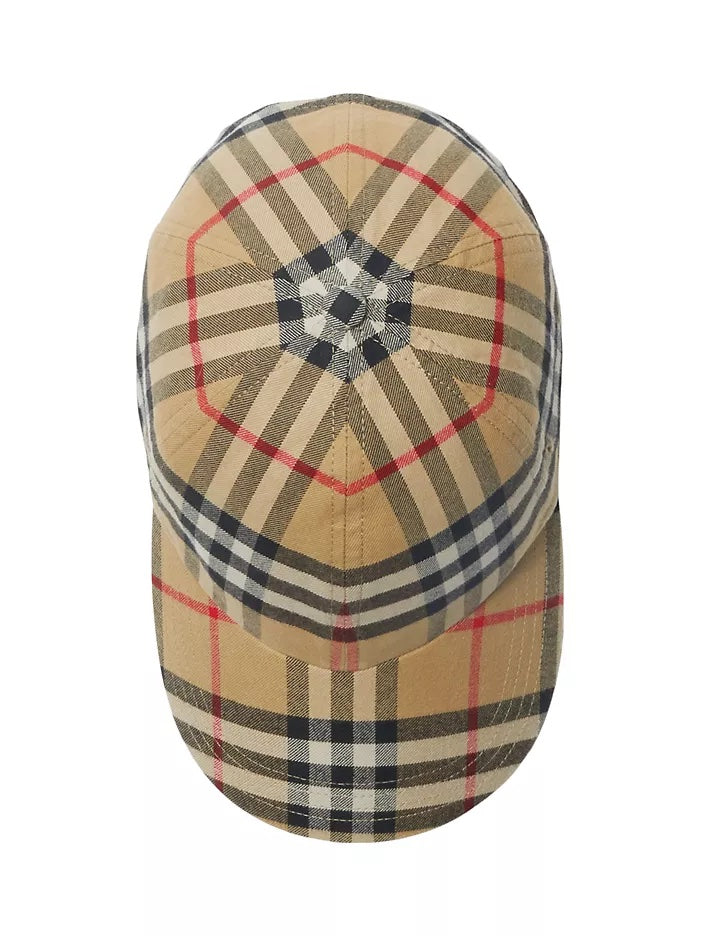 BURBERRY HO  CHECK COTTON UNISEX BASEBALL CAP