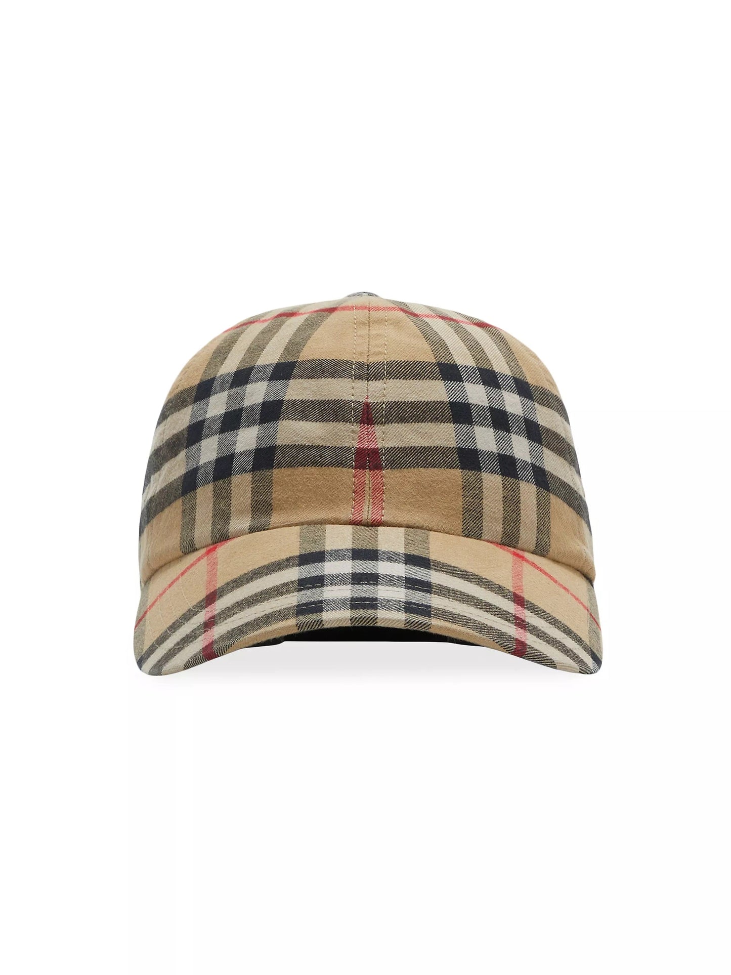 BURBERRY HO  CHECK COTTON UNISEX BASEBALL CAP