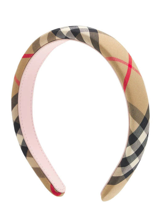 BURBERRY   CHECK HAIRBAND