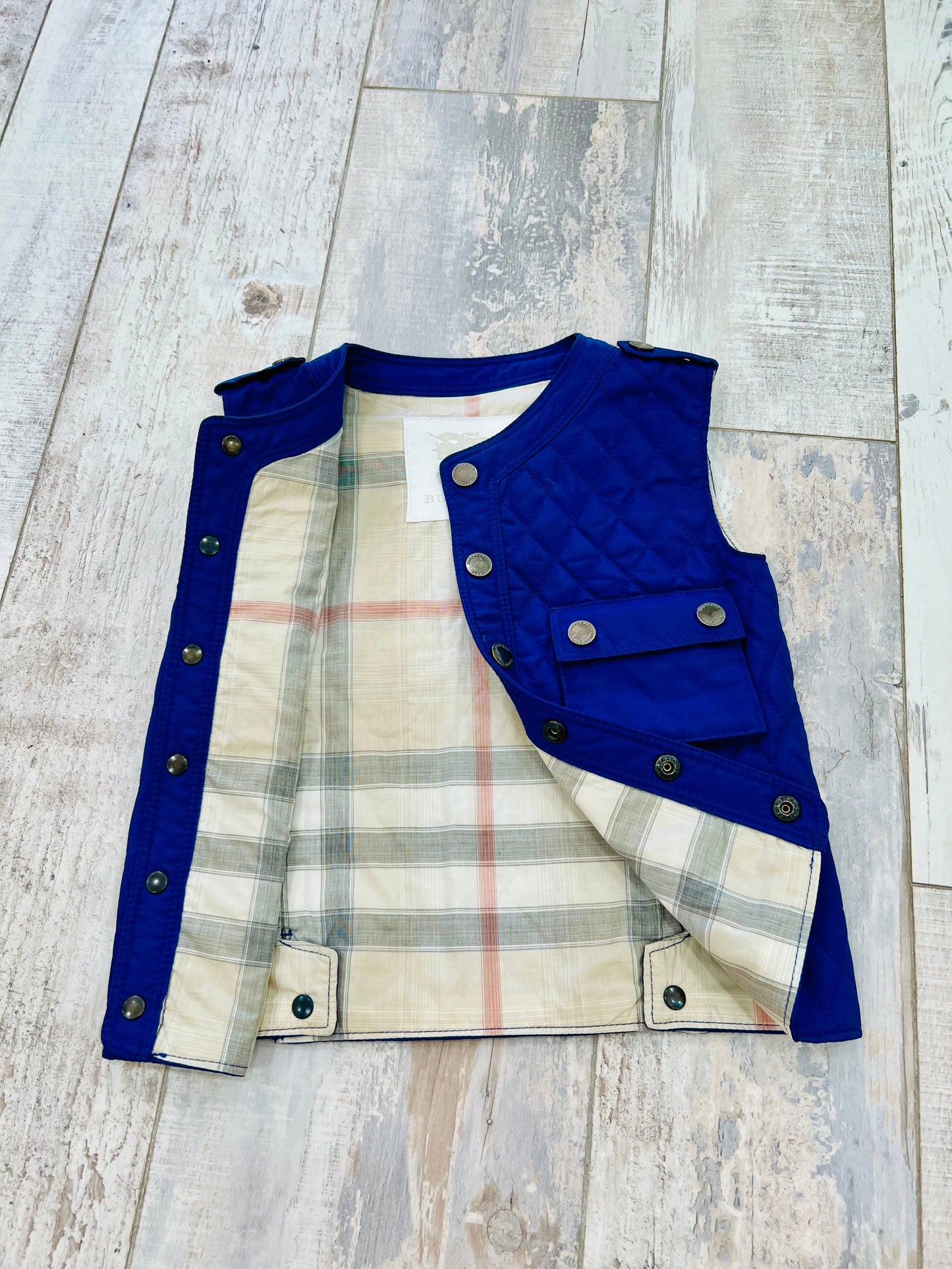 BURBERRY TODDLER'S QUILTED HO  CHECK VEST