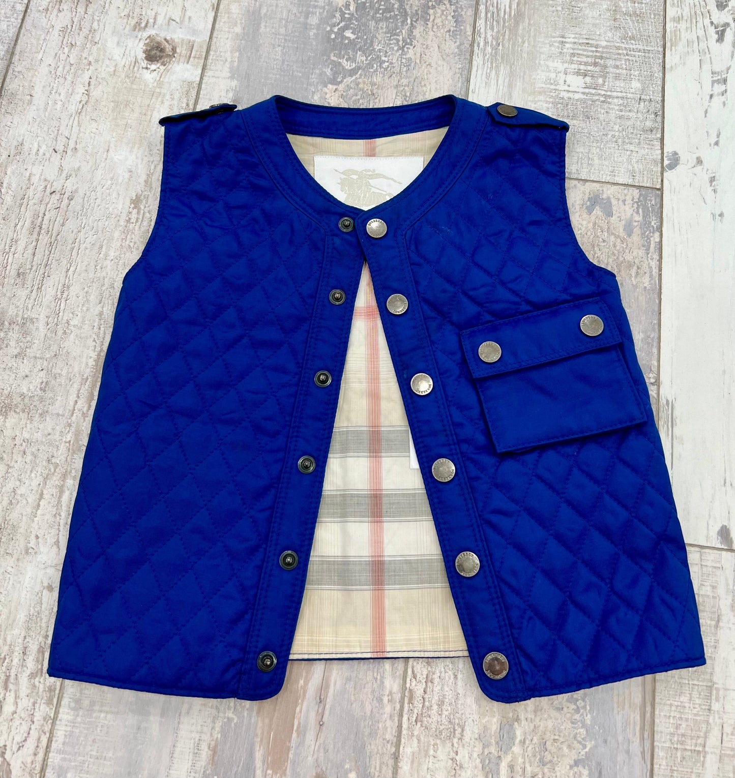 BURBERRY TODDLER'S QUILTED HO  CHECK VEST