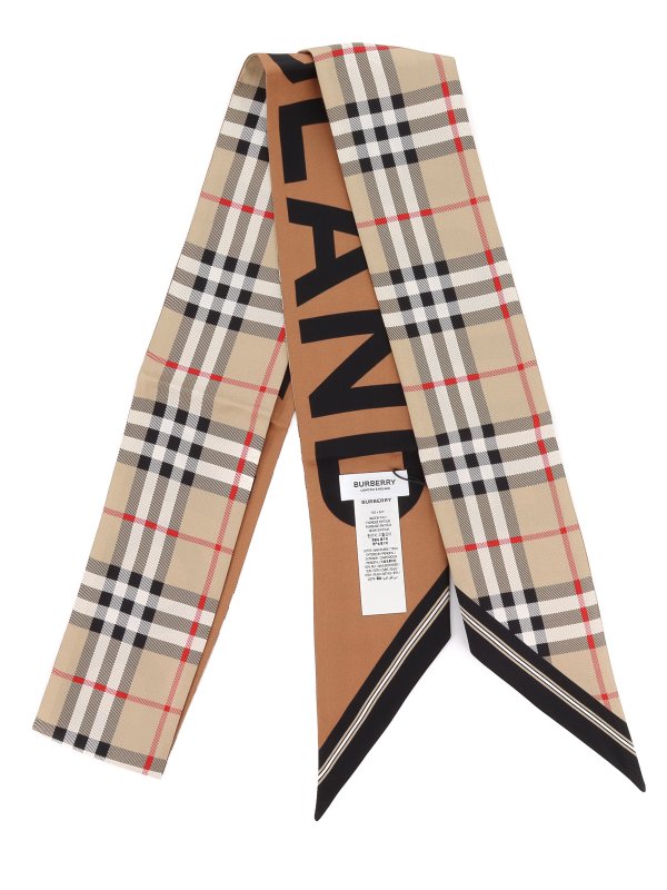 BURBERRY   CHECK SILK TWILLY SCARF