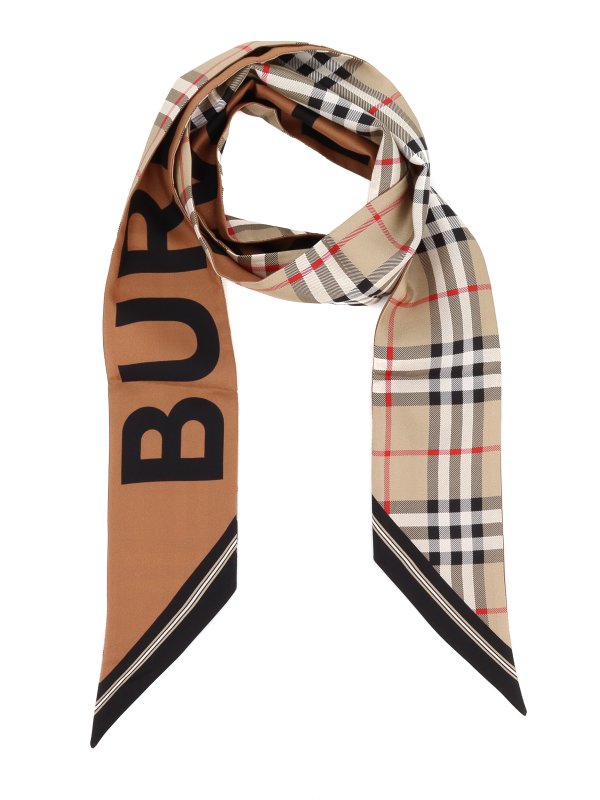 BURBERRY   CHECK SILK TWILLY SCARF