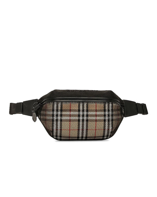 BURBERRY SONNY MESH HO  CHECK BELT BAG