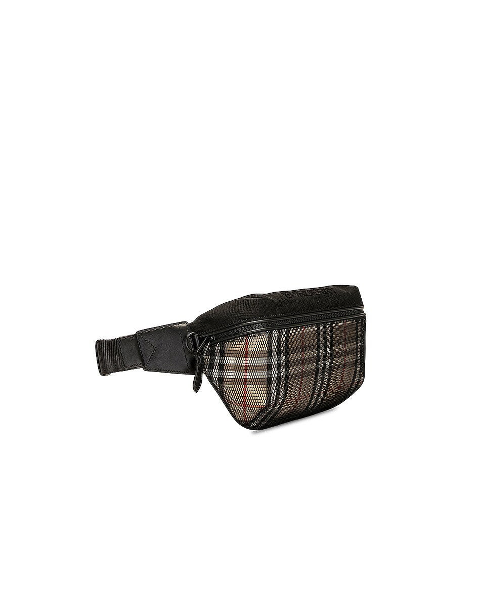 BURBERRY SONNY MESH HO  CHECK BELT BAG