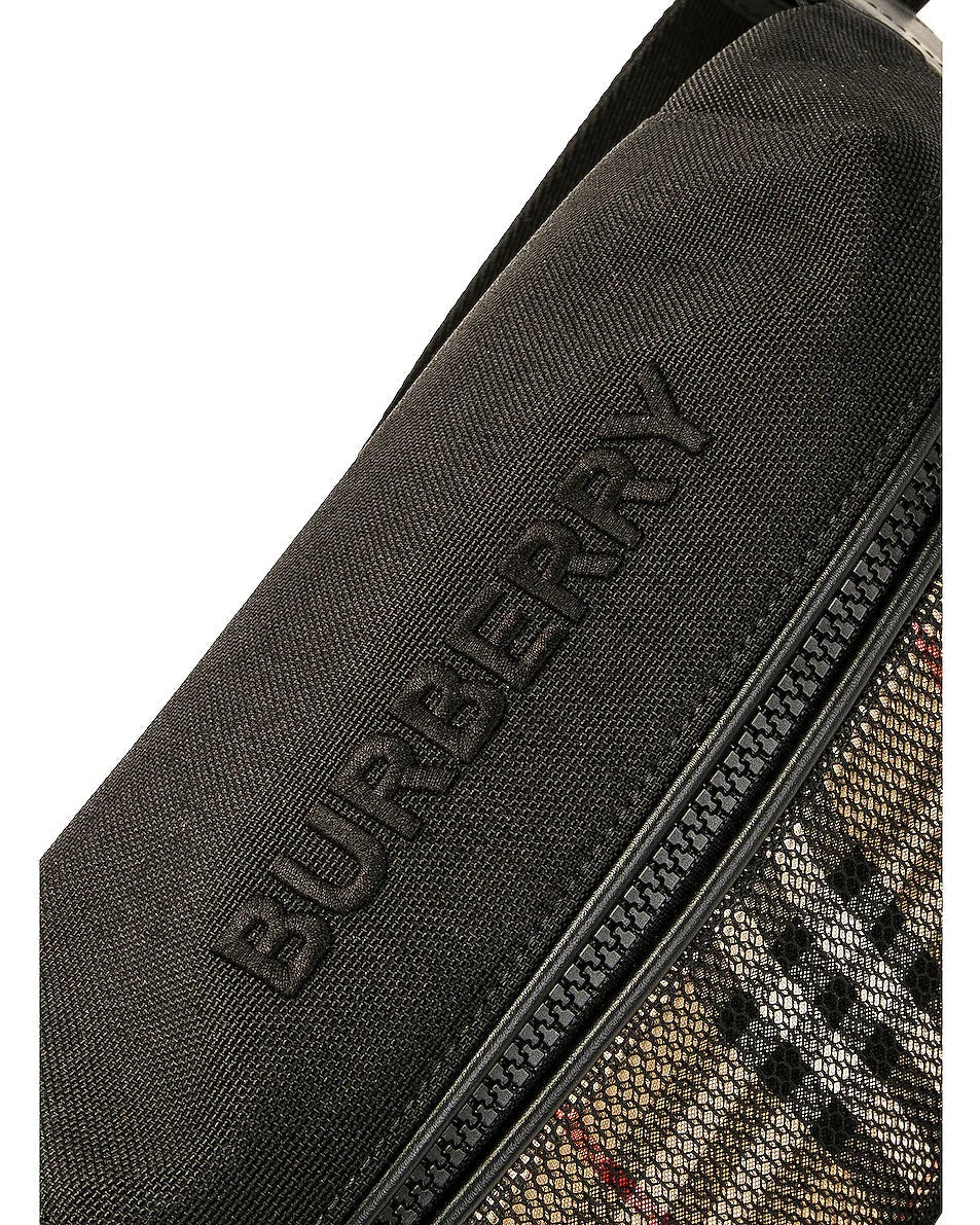 BURBERRY SONNY MESH HO  CHECK BELT BAG