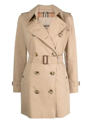 BURBERRY SHORT KENSINGTON HERITAGE COTTON TRENCH COAT