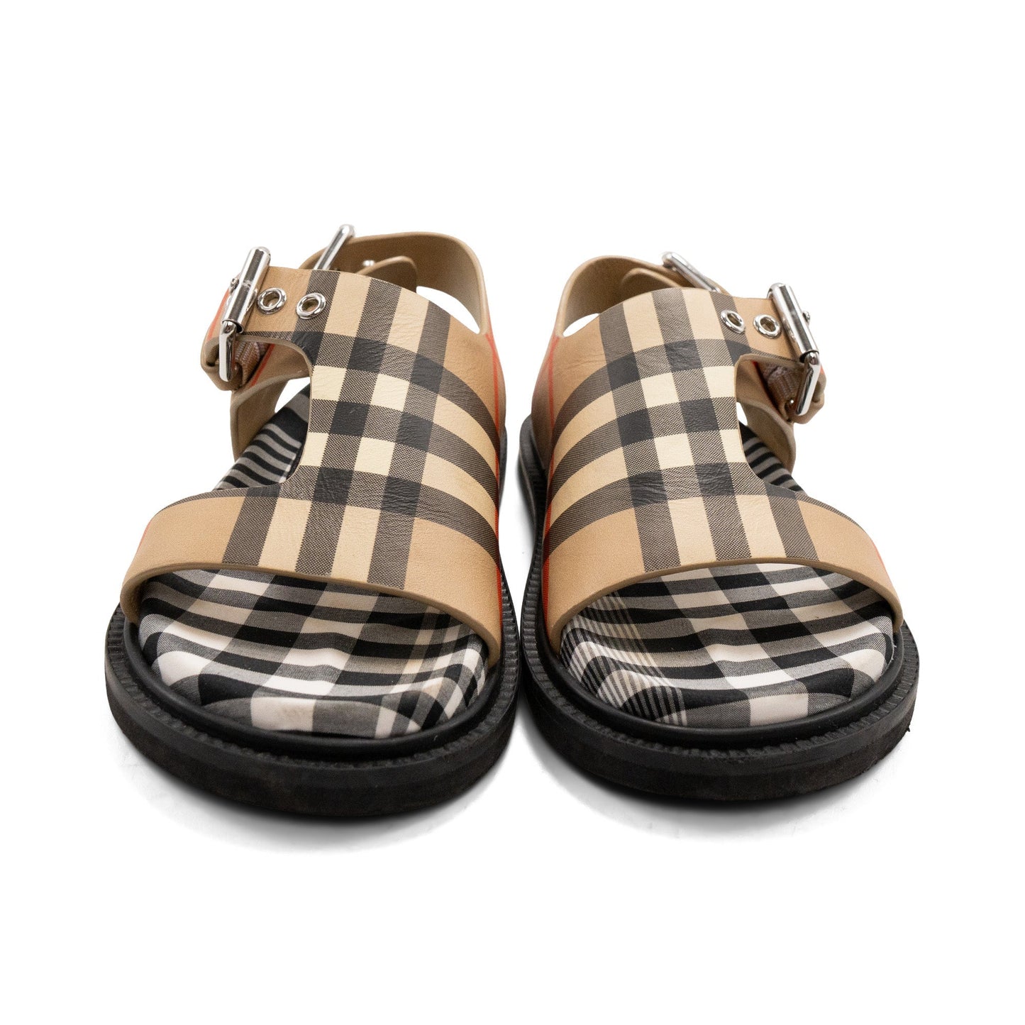 Burberry Kids 'Bertha   Check Buckle Sandals' - Kid's 26