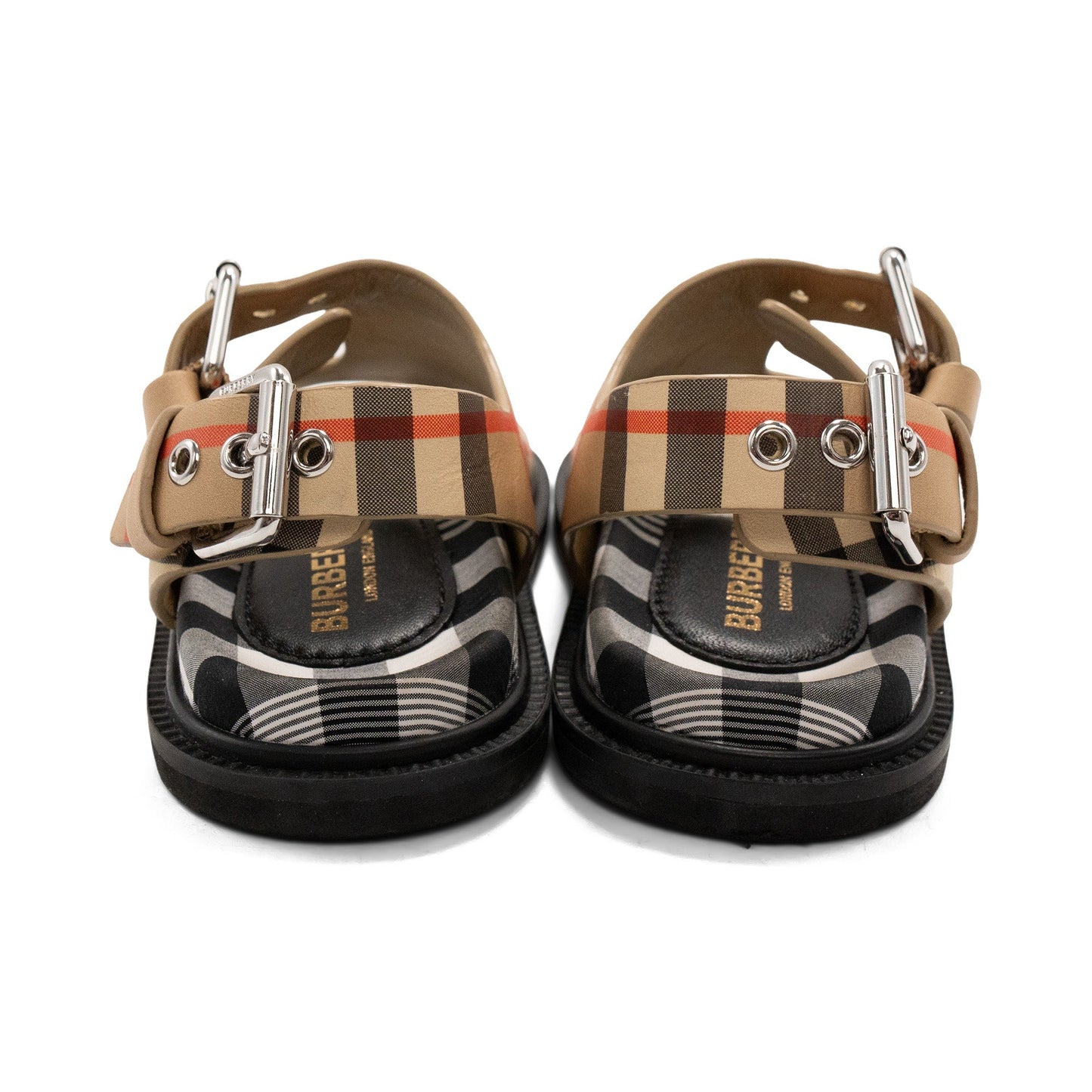 Burberry Kids 'Bertha   Check Buckle Sandals' - Kid's 26
