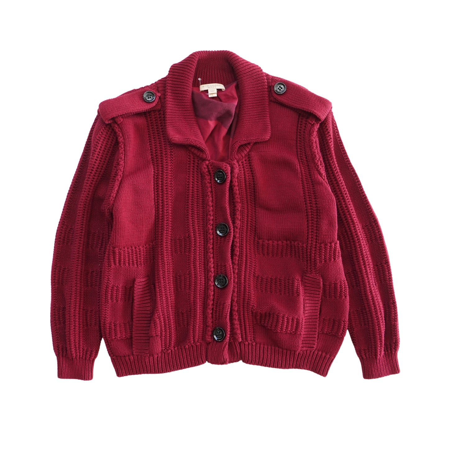 Burberry Brit Check Knit Jacket - Women's L