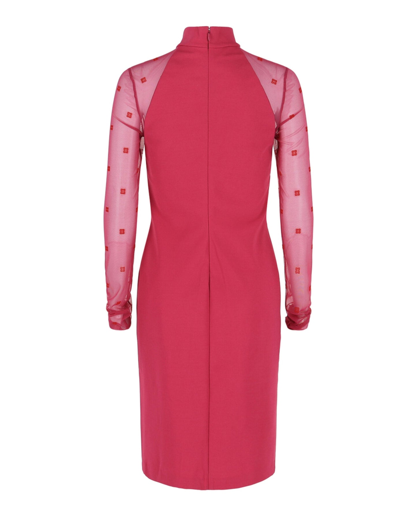 Givenchy Womens Mesh 4G Mock Neck Dress