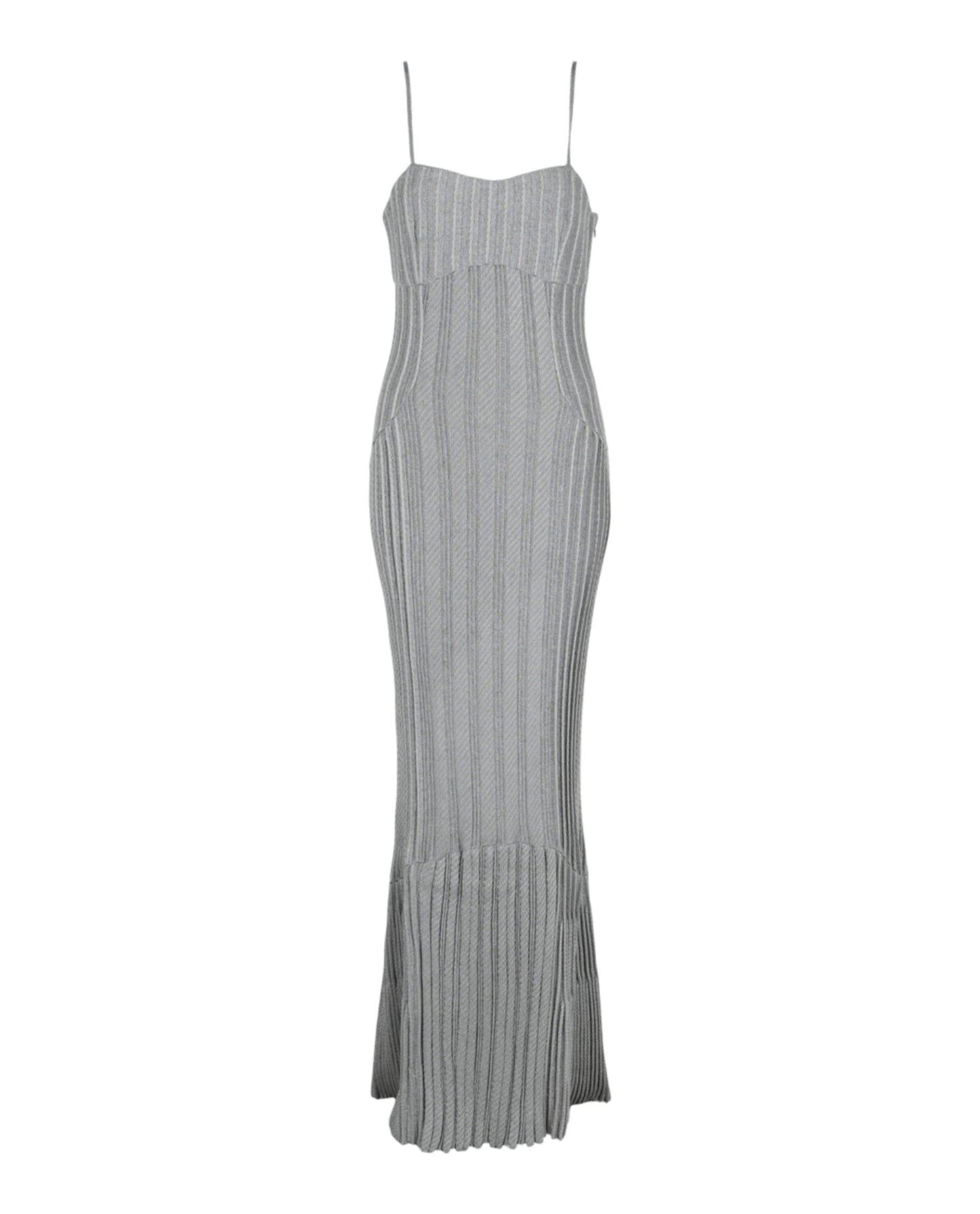 Givenchy Womens Metallic Cable Knit Maxi Dress