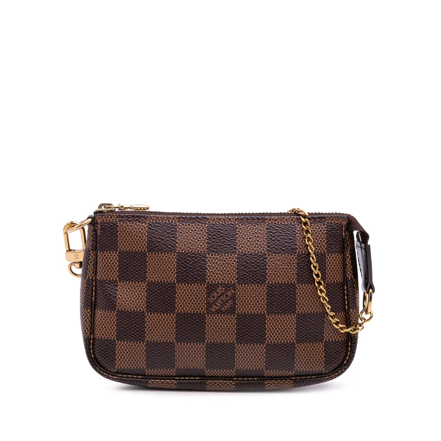 Brown Louis Vuitton Damier Ebene Mini Pochette Accessoires Handbag