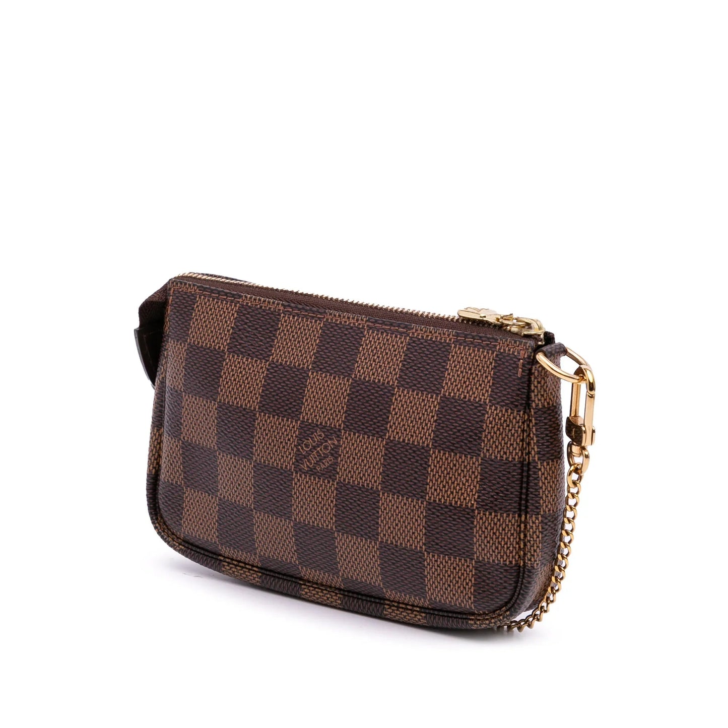 Brown Louis Vuitton Damier Ebene Mini Pochette Accessoires Handbag