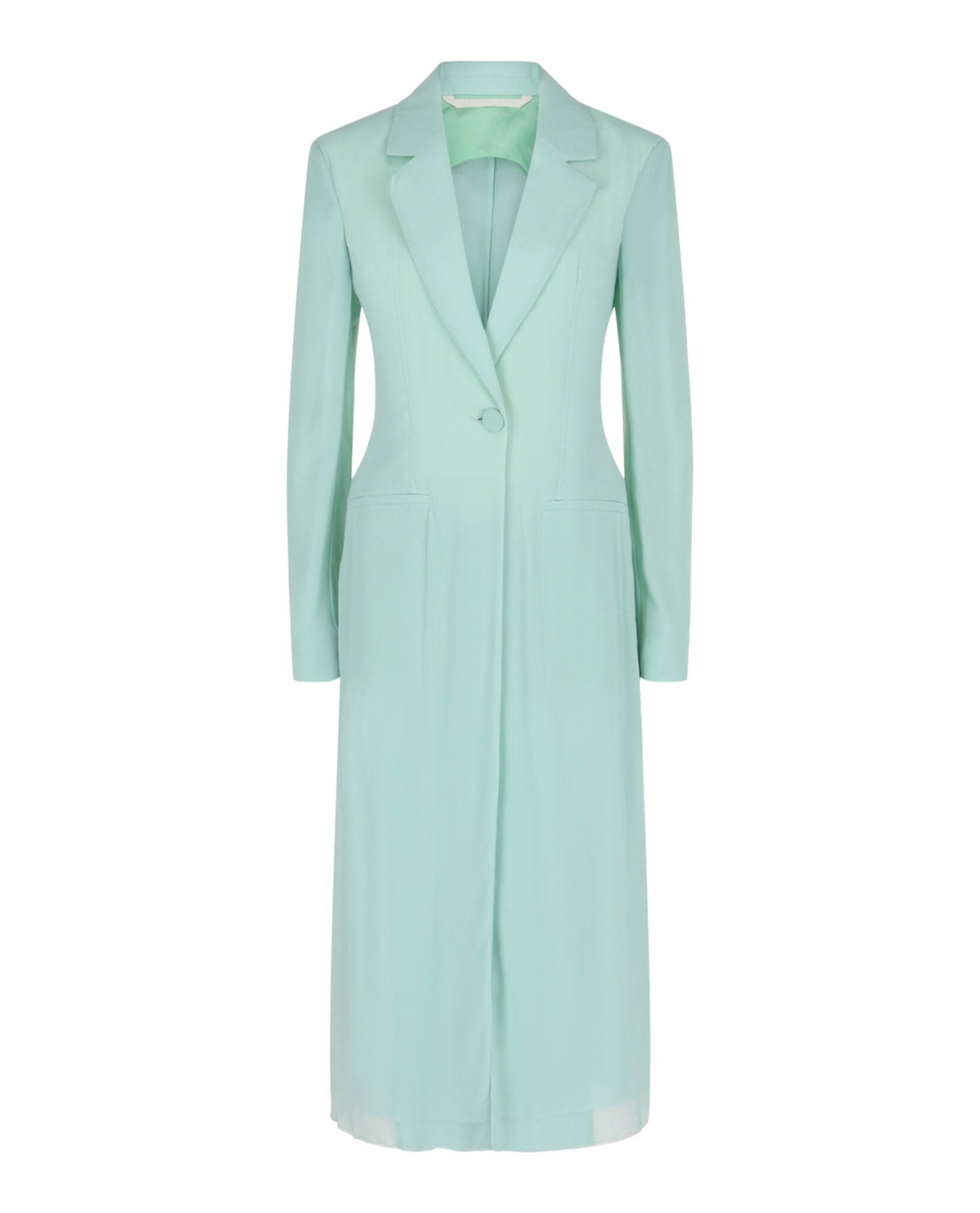 Givenchy Womens Single-Breasted Sheer Longline Coat