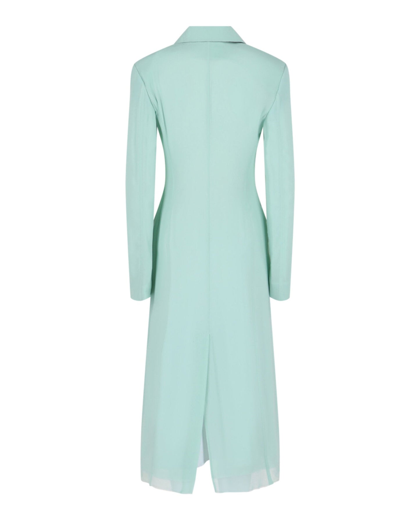 Givenchy Womens Single-Breasted Sheer Longline Coat