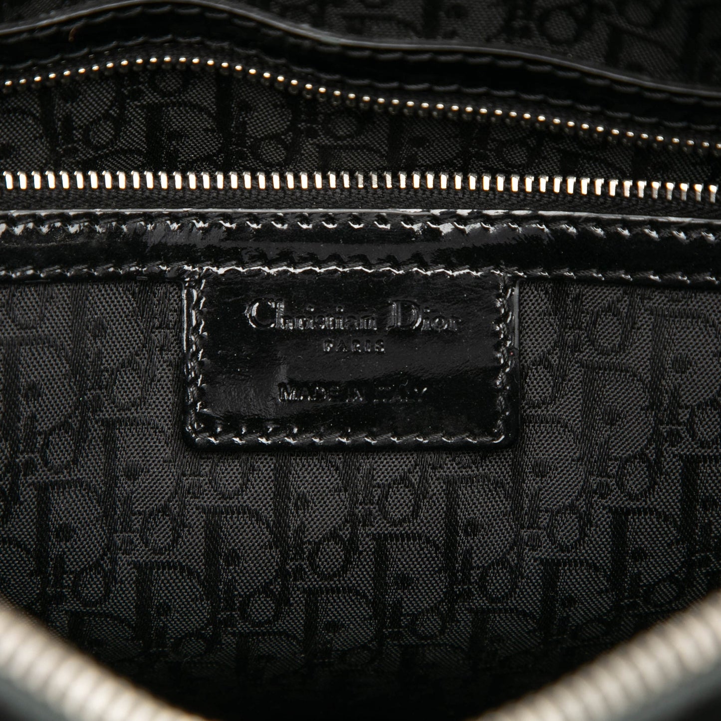 Black Dior Large Patent Cannage Lady Dior Satchel