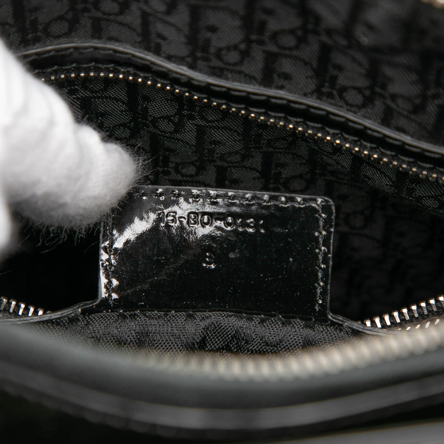 Black Dior Large Patent Cannage Lady Dior Satchel
