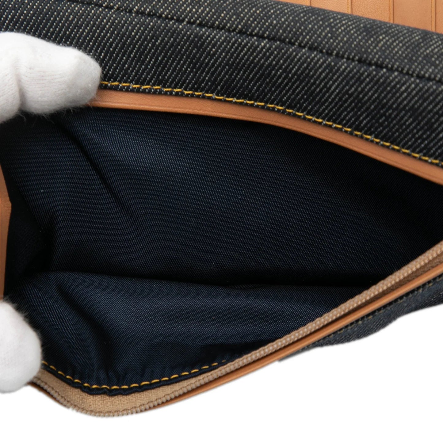 Blue Dior Denim Saddle Trifold Continental Wallet
