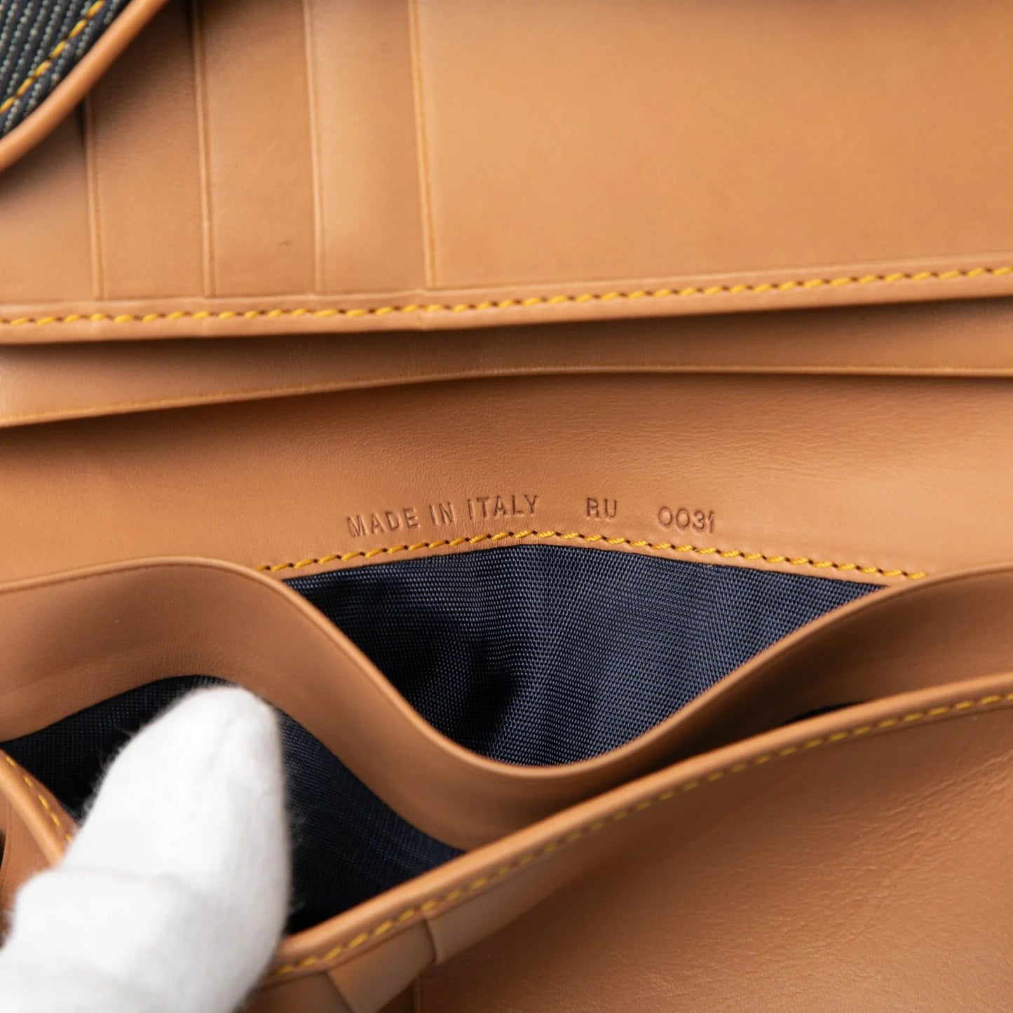 Blue Dior Denim Saddle Trifold Continental Wallet
