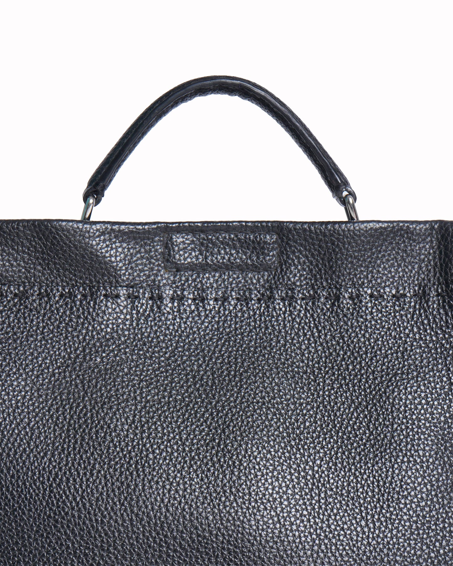 Fendi peekaboo black leather handbag