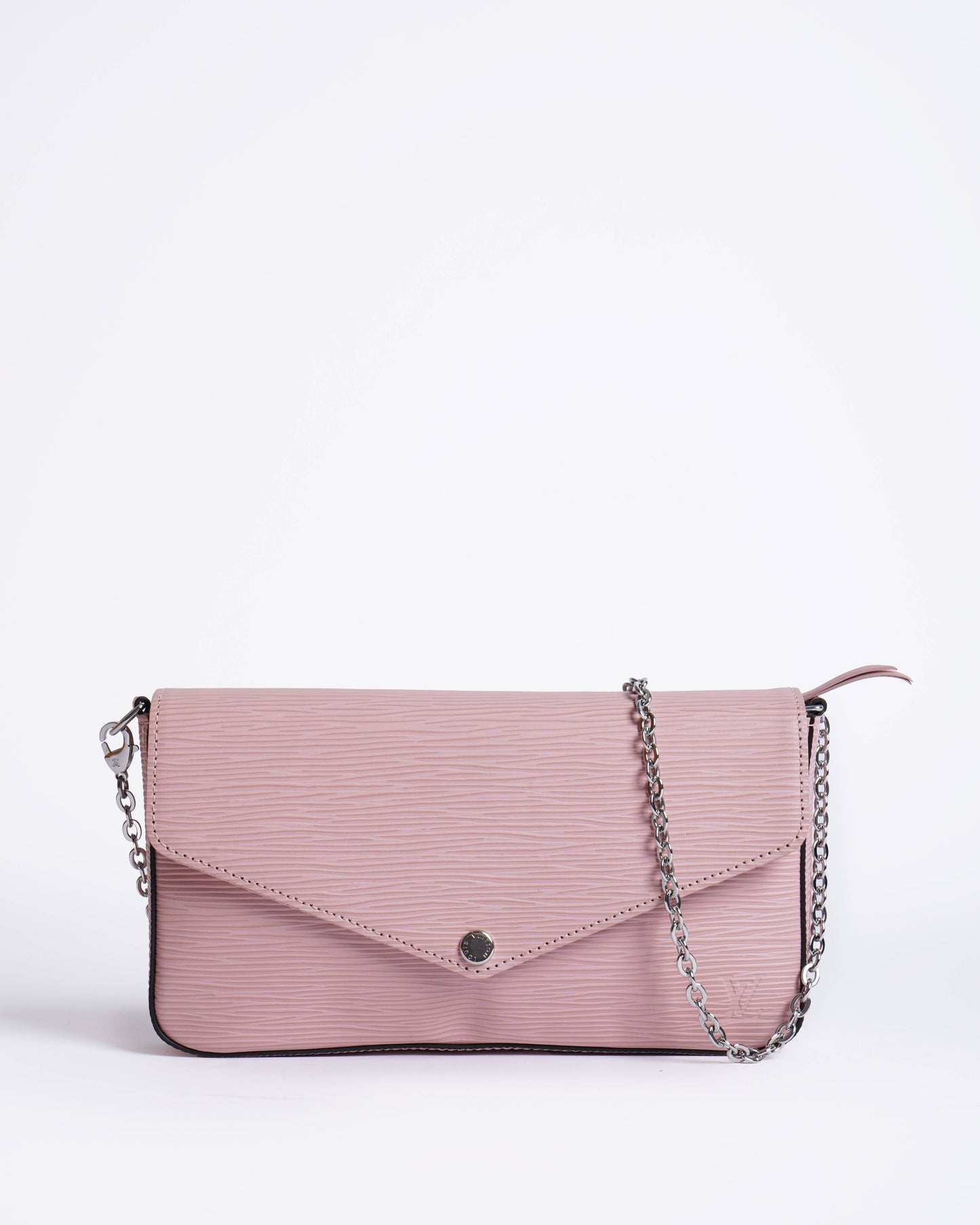 Louis vuitton rose ballerine felicie in epi leather crossbody bag
