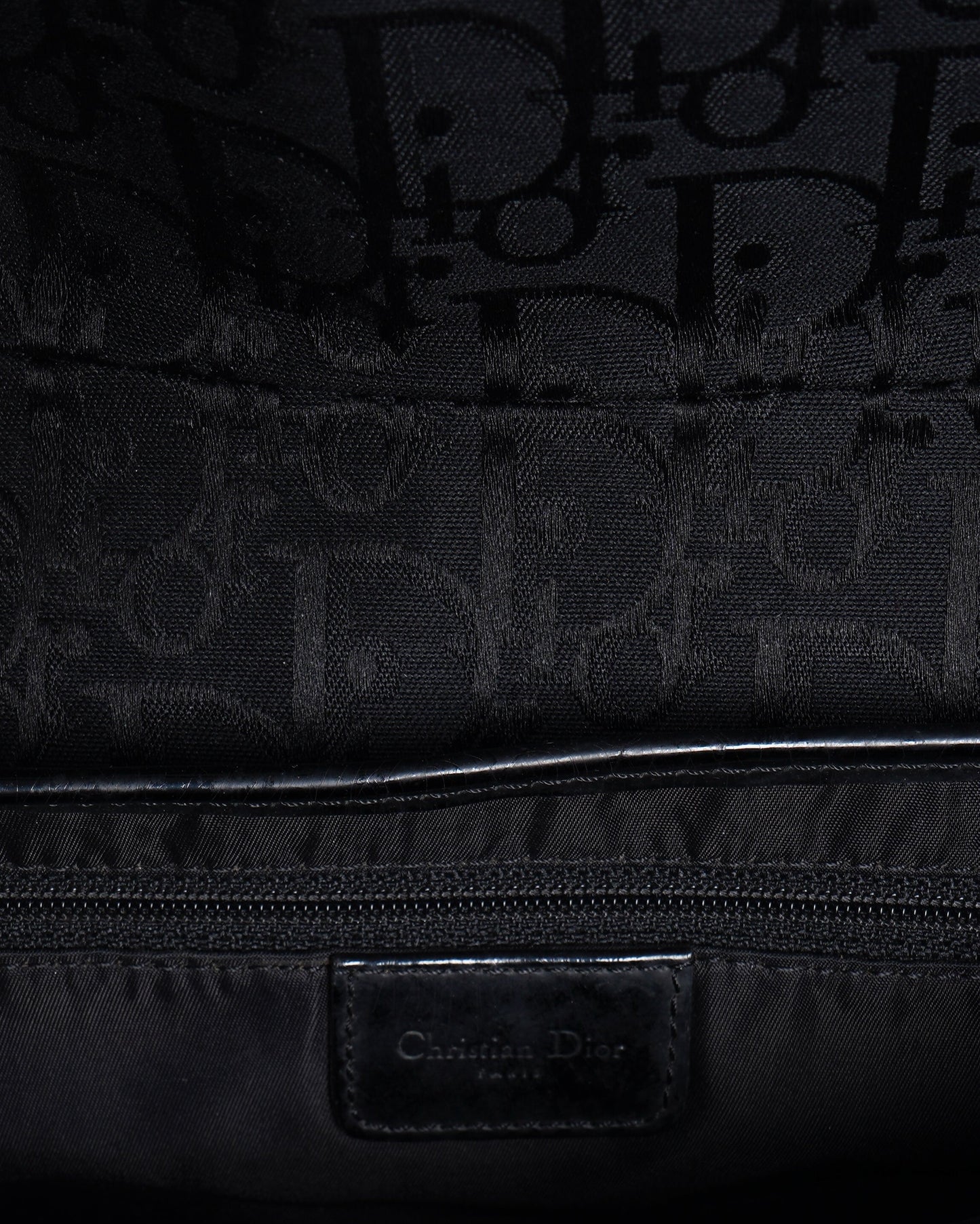 Christian dior saddle bag in black   signature canvas logo