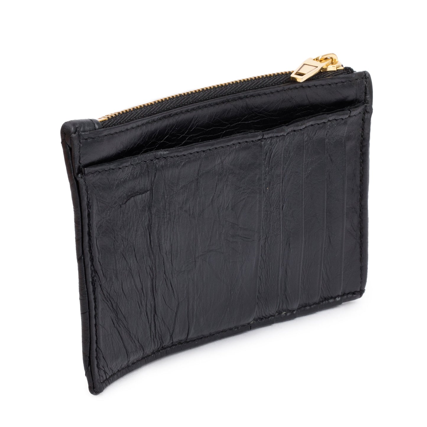 Balenciaga 2023 Black Quilted Calfskin Leather Large Long Coin and Card Holder