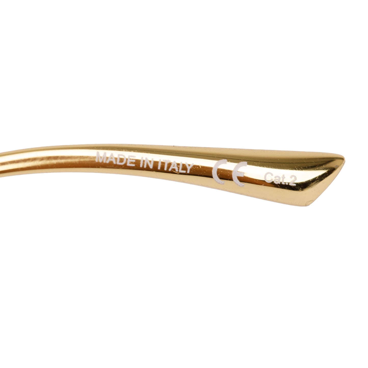 Balenciaga BB0093S Gold-Tone Metal Frame Cat-Eye Sunglasses