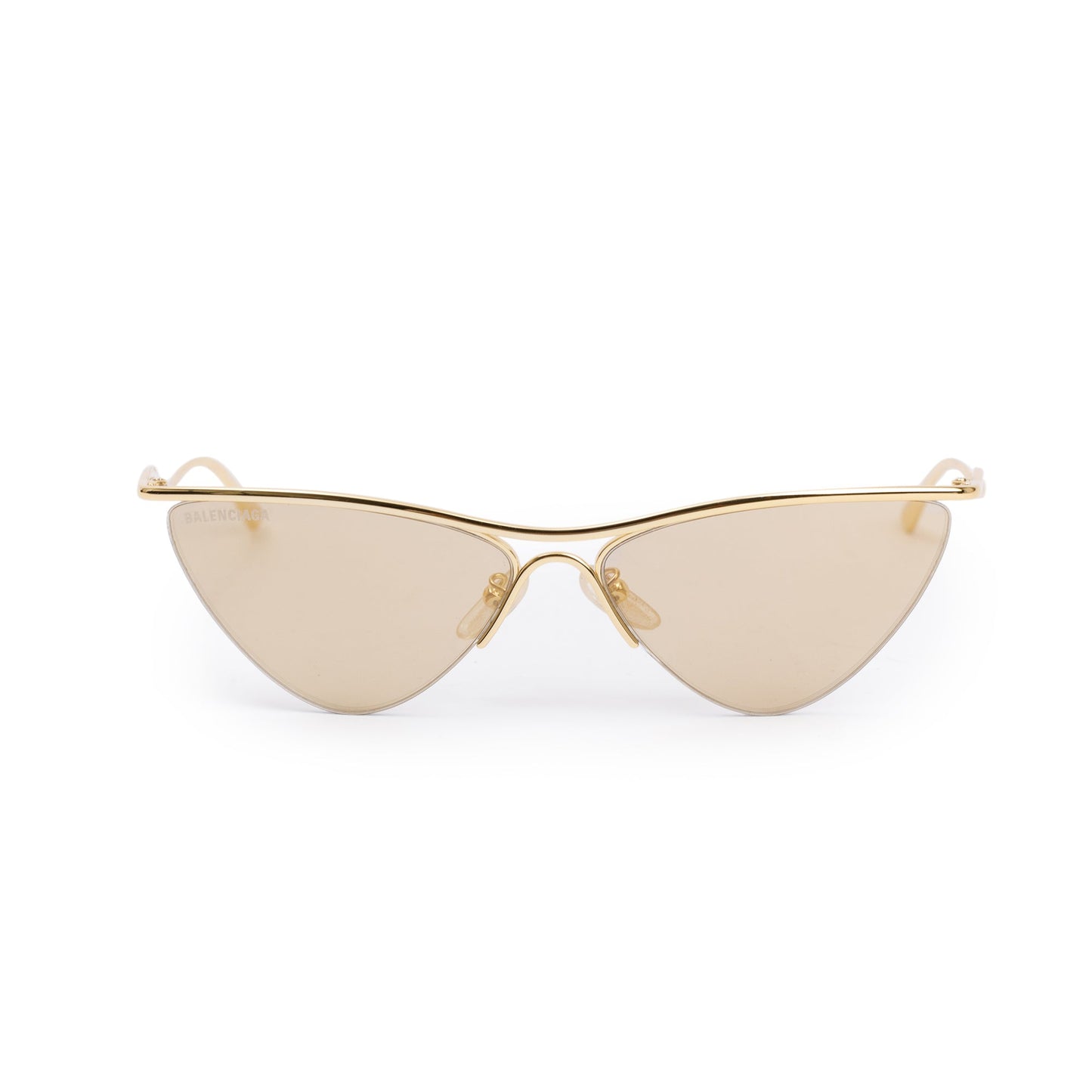 Balenciaga BB0093S Gold-Tone Metal Frame Cat-Eye Sunglasses