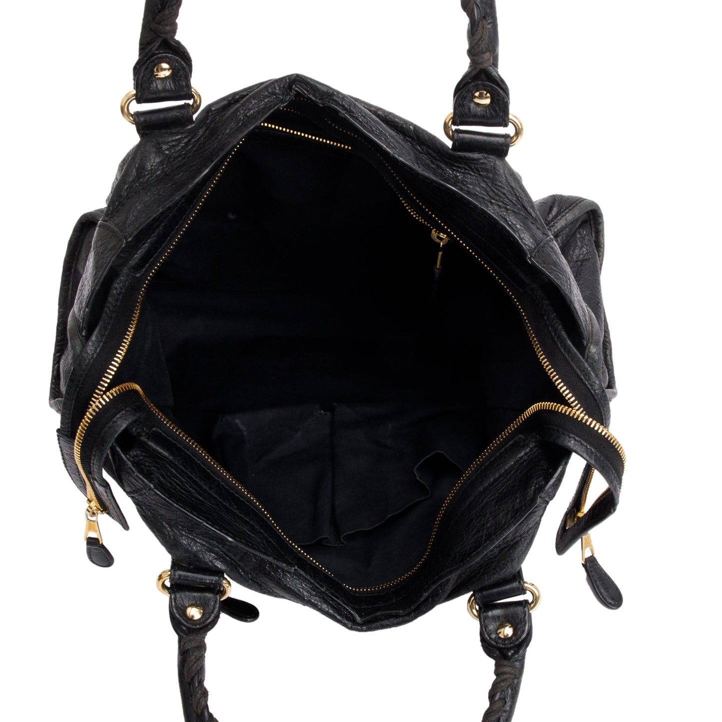 Balenciaga Black Agneau Leather Giant 12 City Bag