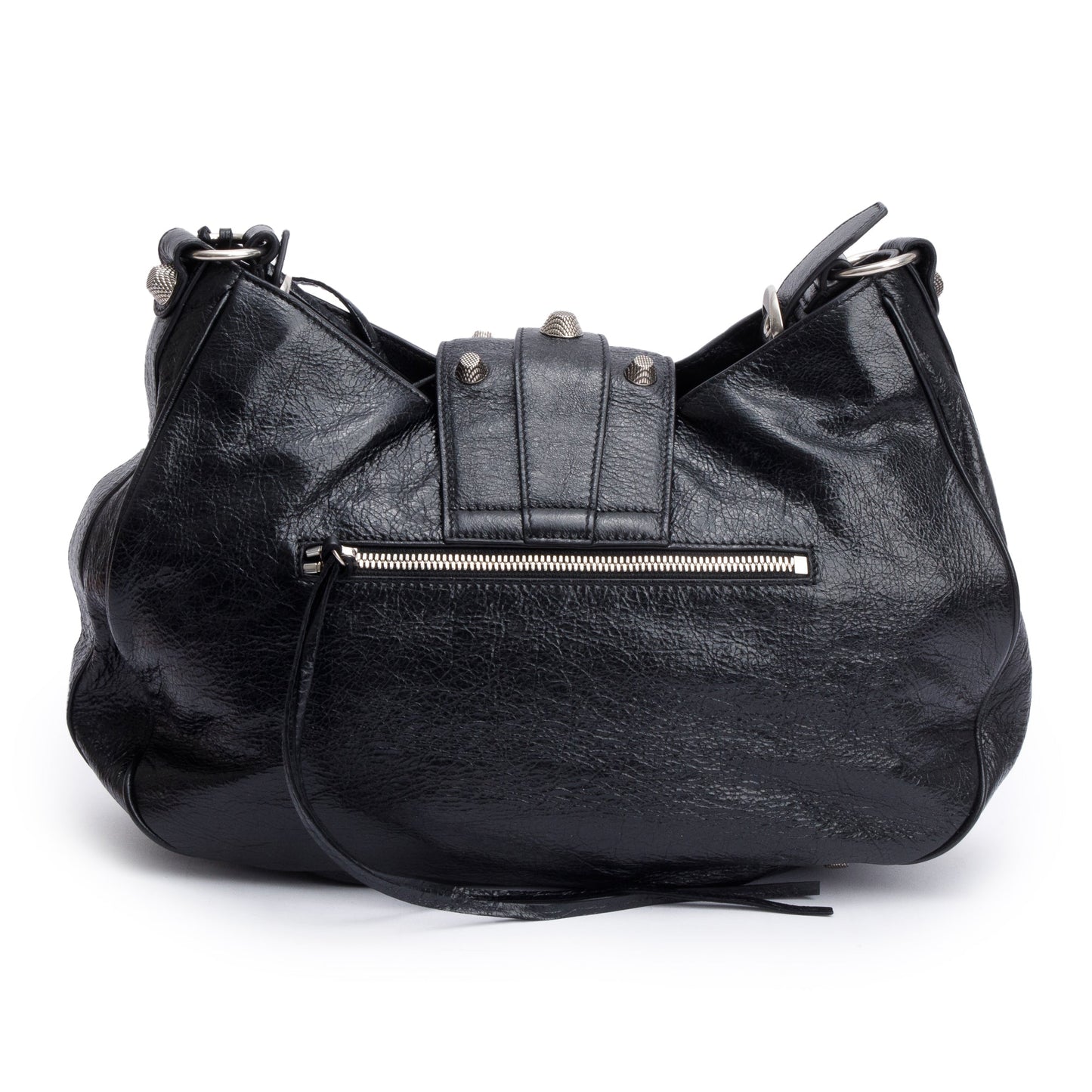 Balenciaga Black Arena Leather Le Cagole Medium Shoulder Bag