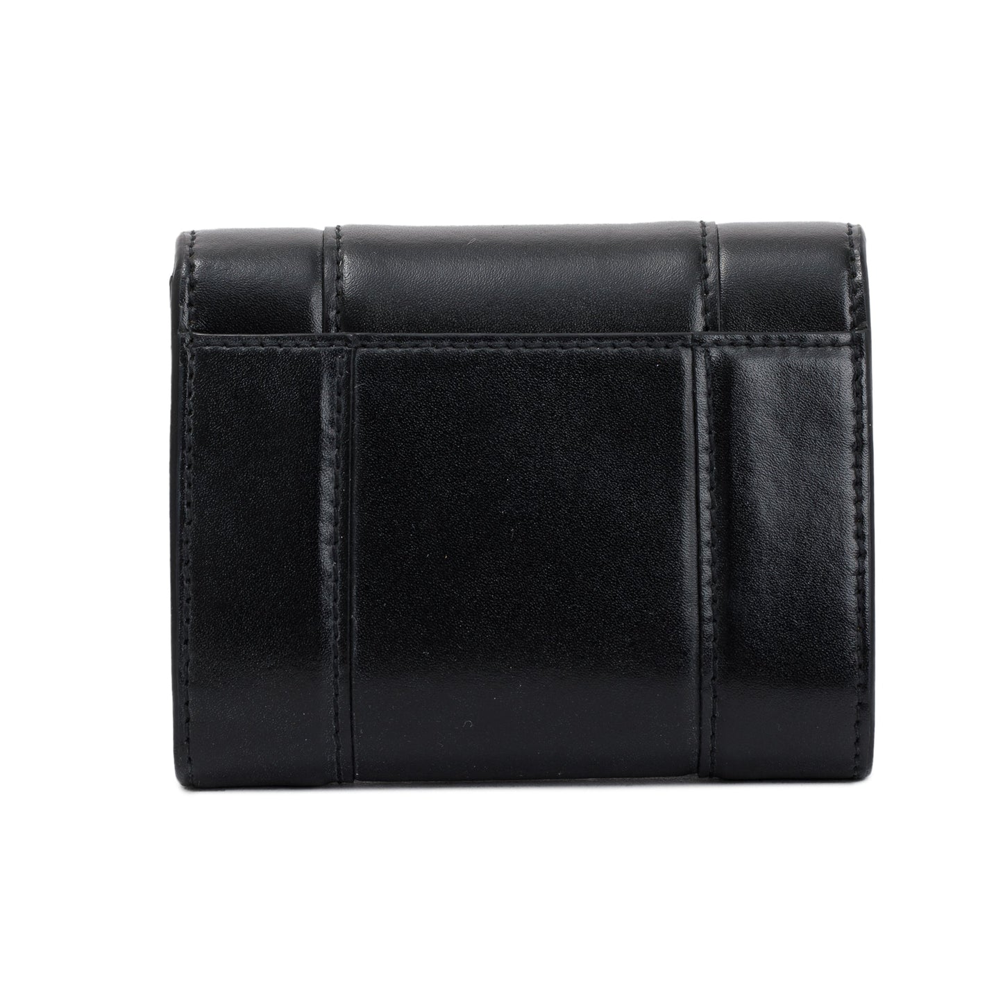 Balenciaga Black Box Calfskin Leather Hourglass Mini Wallet