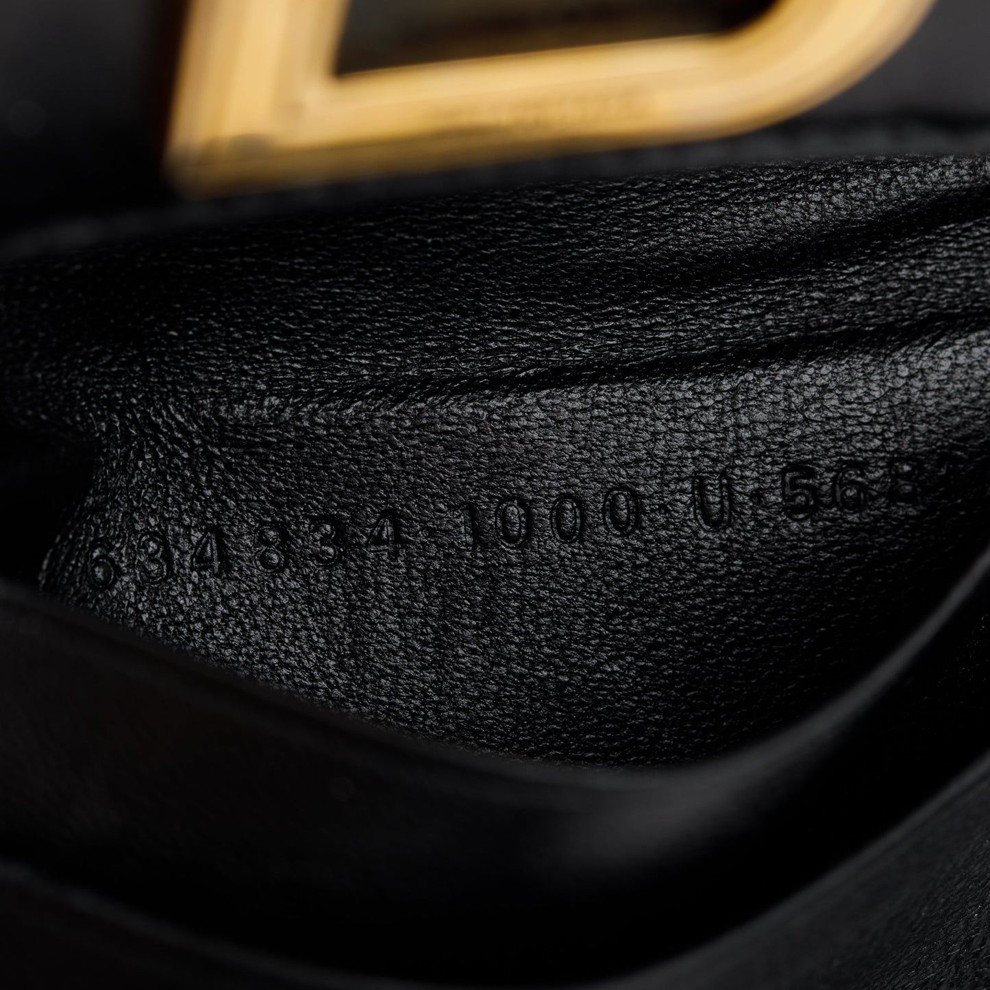 Balenciaga Black Box Calfskin Leather Hourglass Mini Wallet