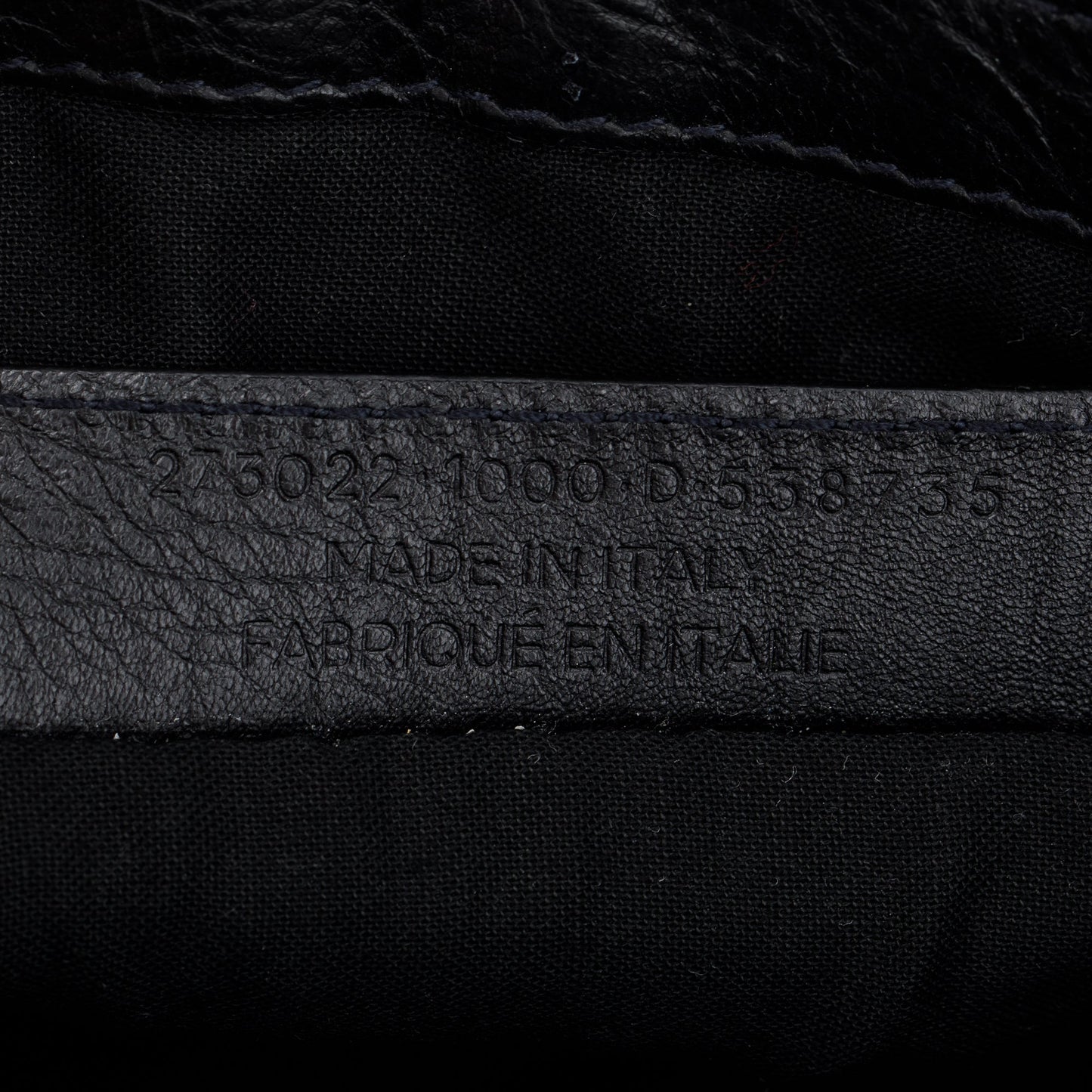Balenciaga Black Calfskin Motocross Classic Clip L Pouch