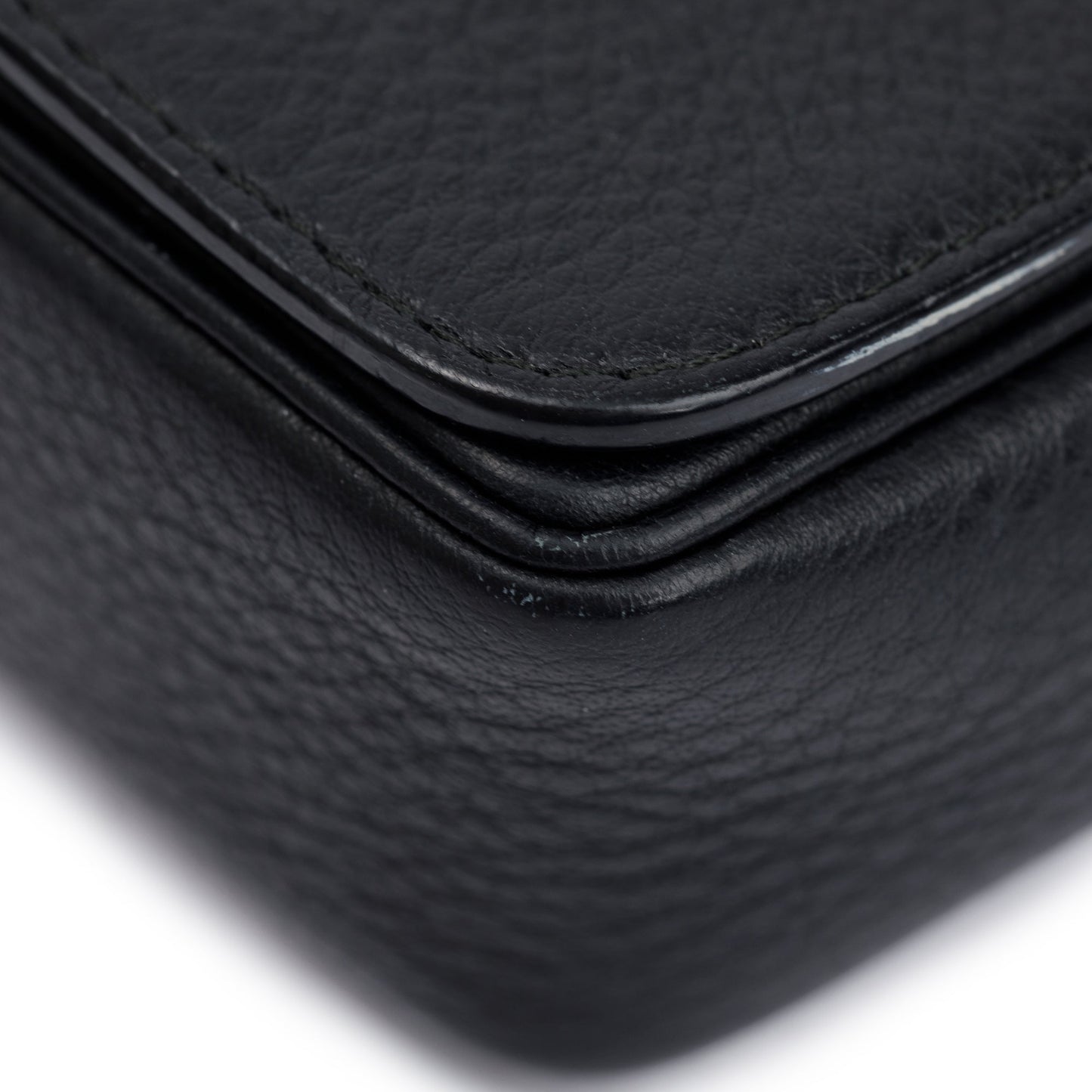 Balenciaga Black Leather Everyday Wallet On Chain