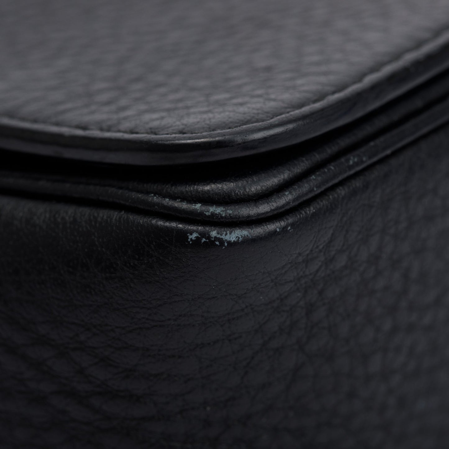 Balenciaga Black Leather Everyday Wallet On Chain