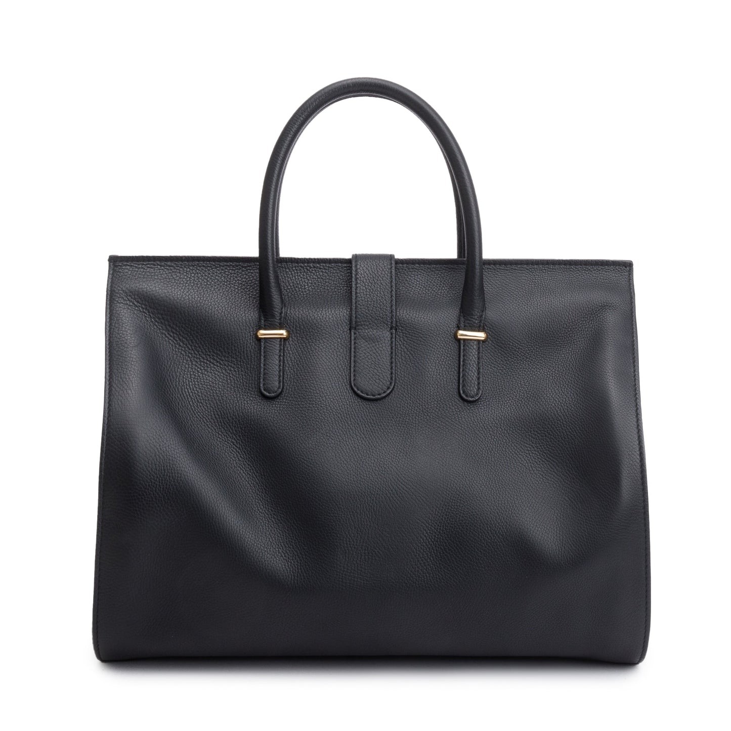 Balenciaga Black Leather M Tube Round Tote
