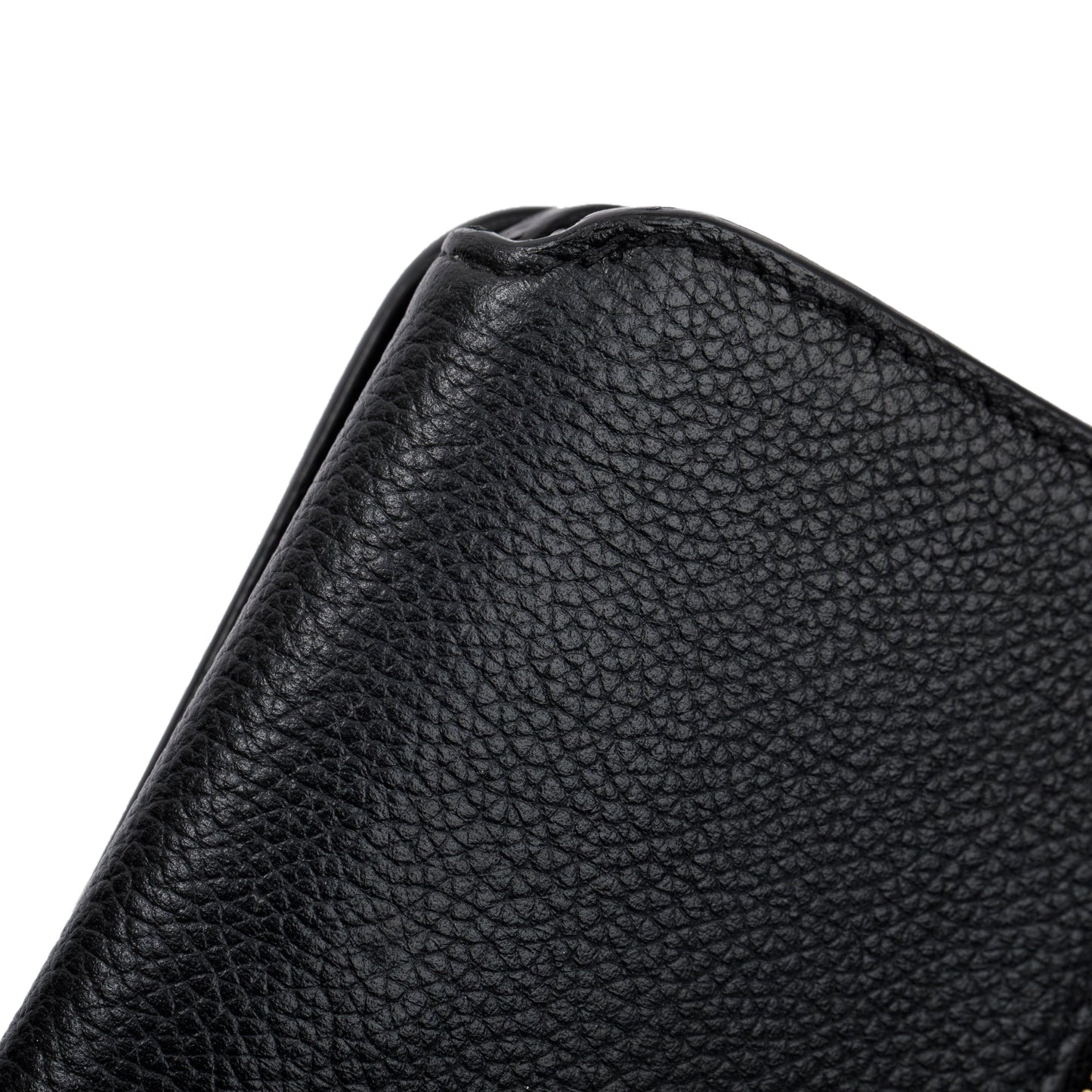 Balenciaga Black Leather Phone Holder Wallet on Chain