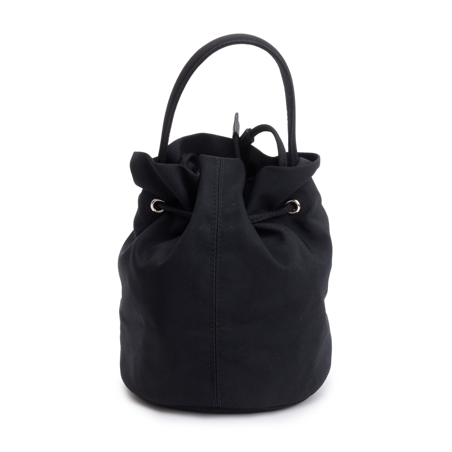 Balenciaga Black Nylon Wheel XS Drawstring Bucket Bag