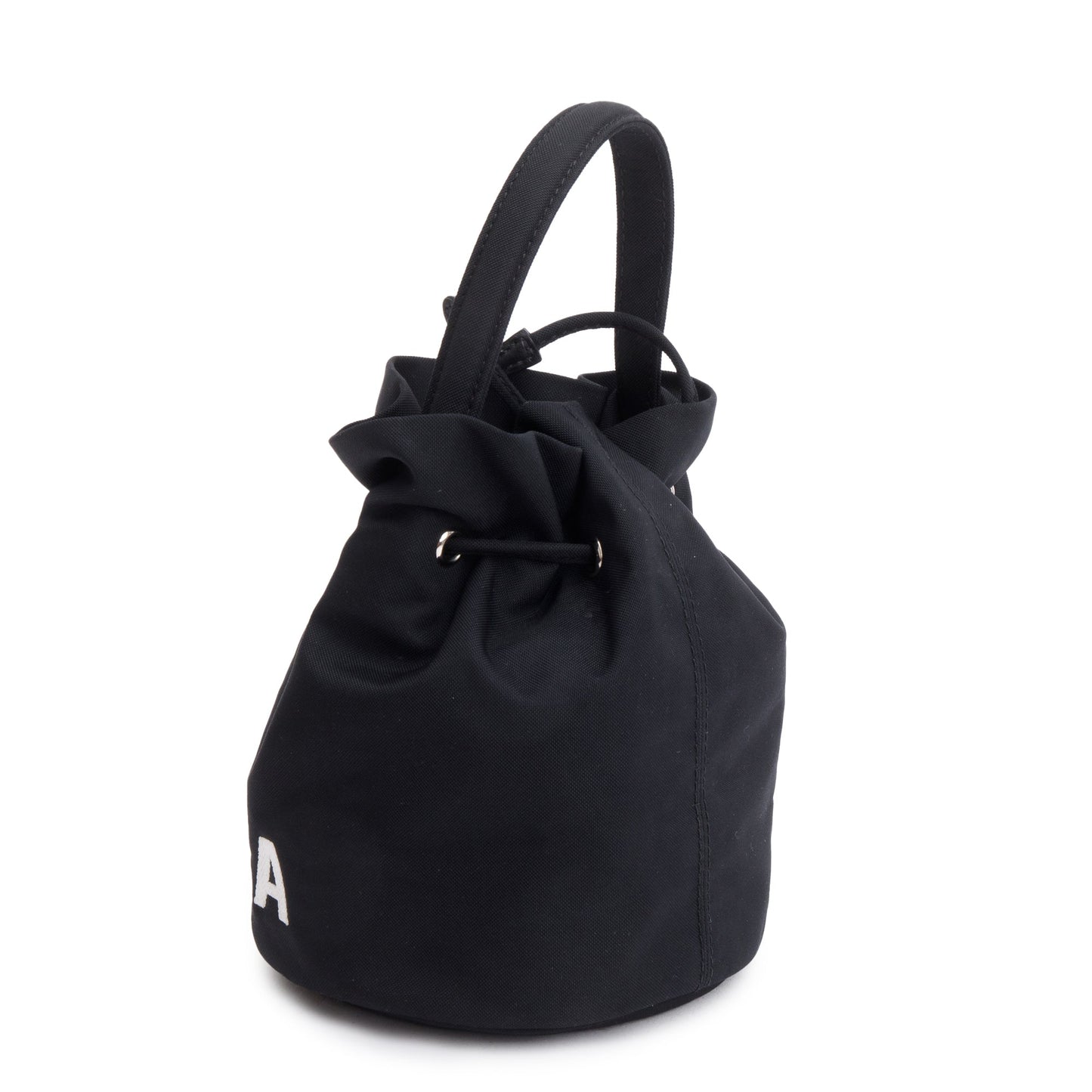 Balenciaga Black Nylon Wheel XS Drawstring Bucket Bag