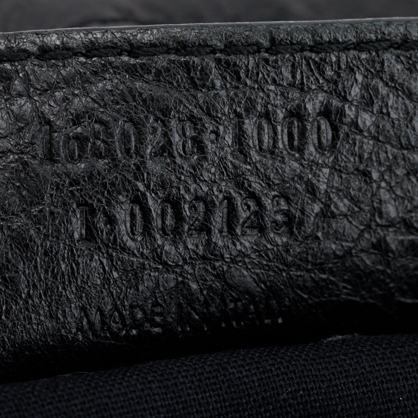 Balenciaga Black Perforated Arena Leather Motocross City Bag