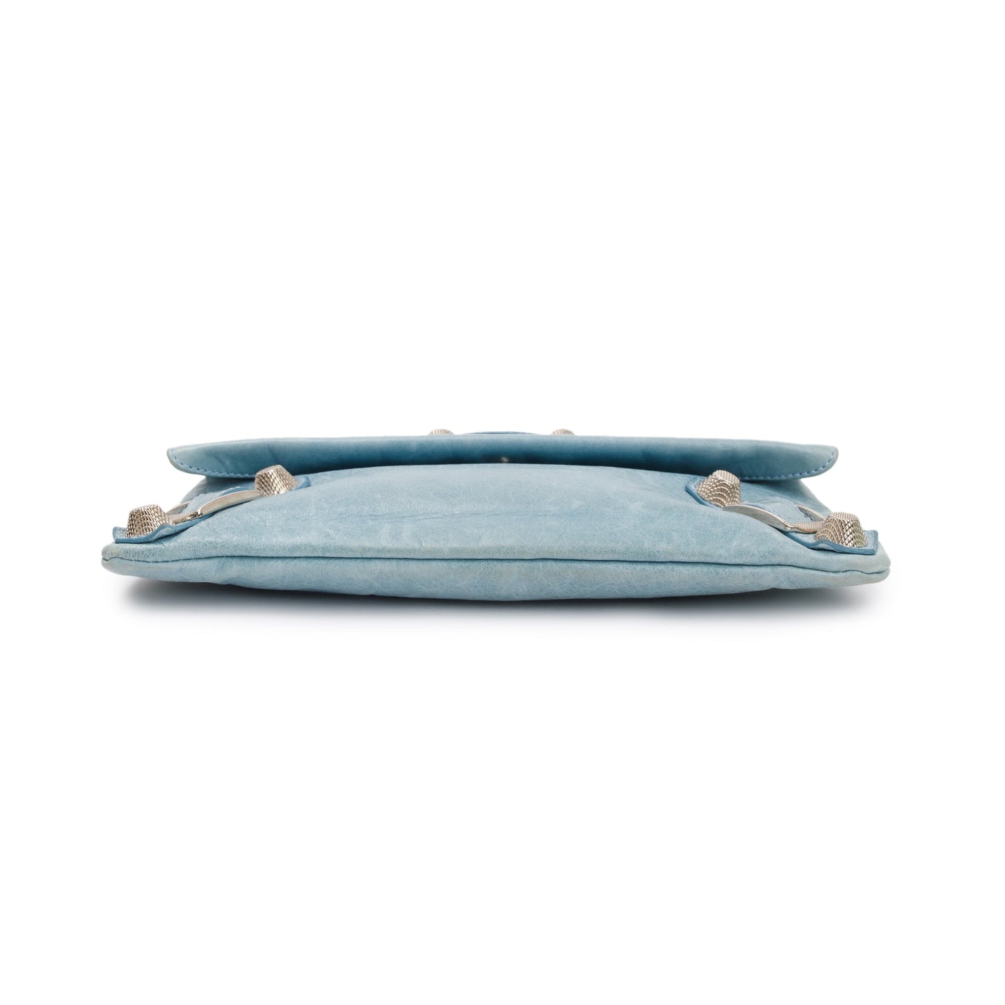 Balenciaga Blue Agneau Leather Giant 12 Envelope Clutch