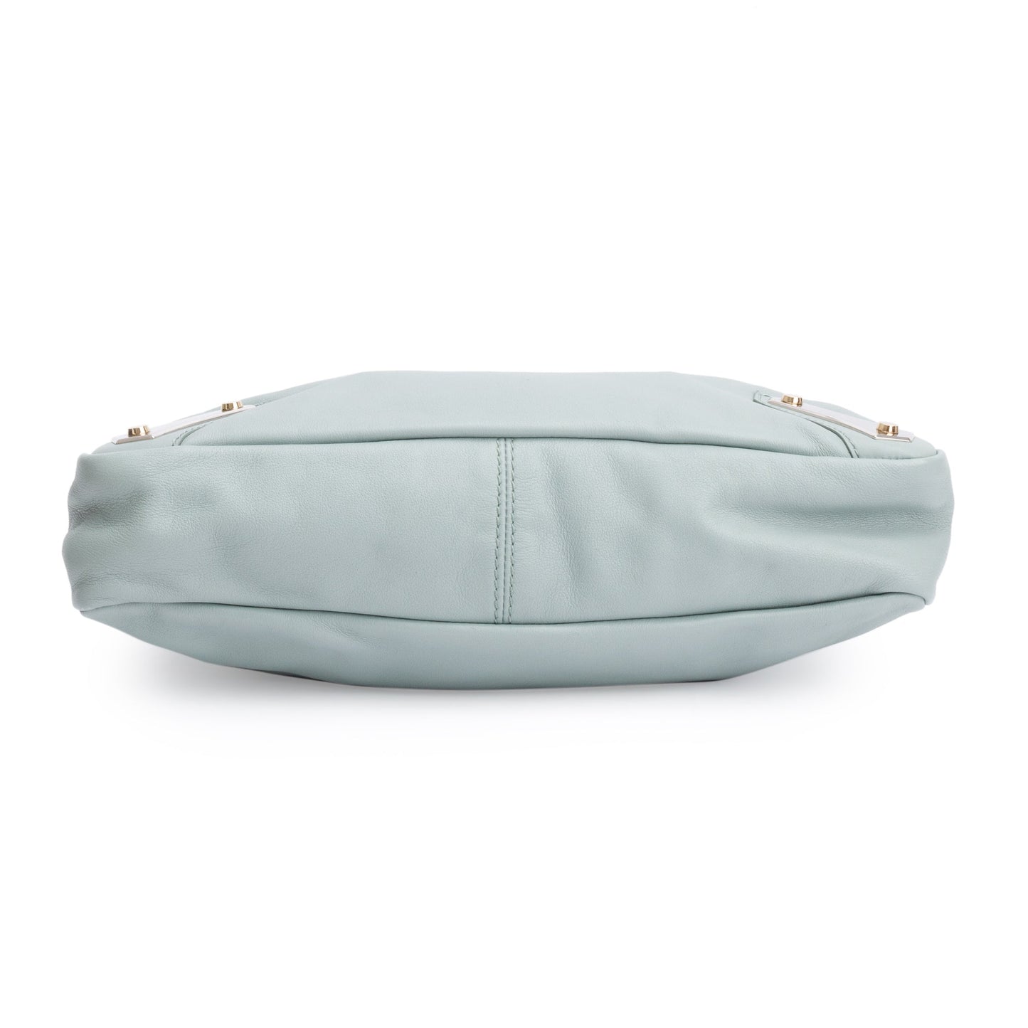 Balenciaga Green Town Metal Plate Flat Studs City Bag