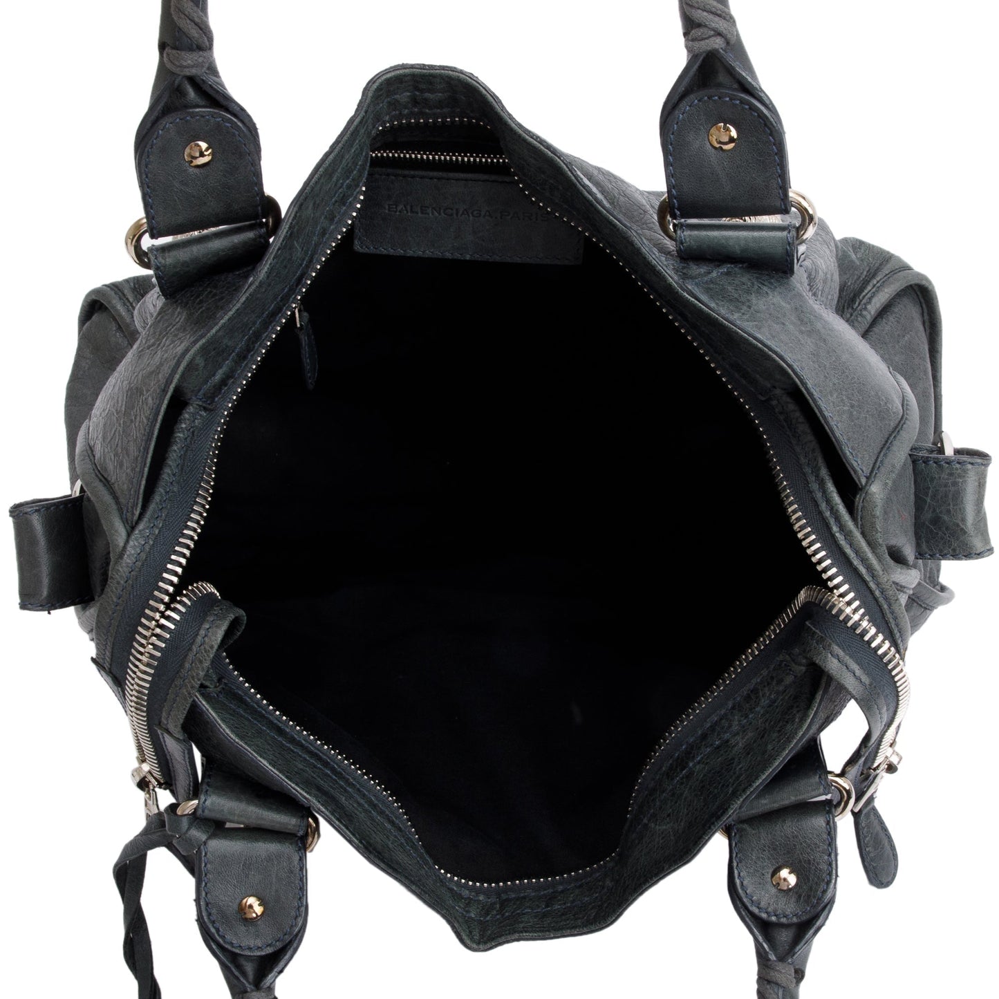 Balenciaga Grey Distressed Arena Leather Giant 21 City Bag