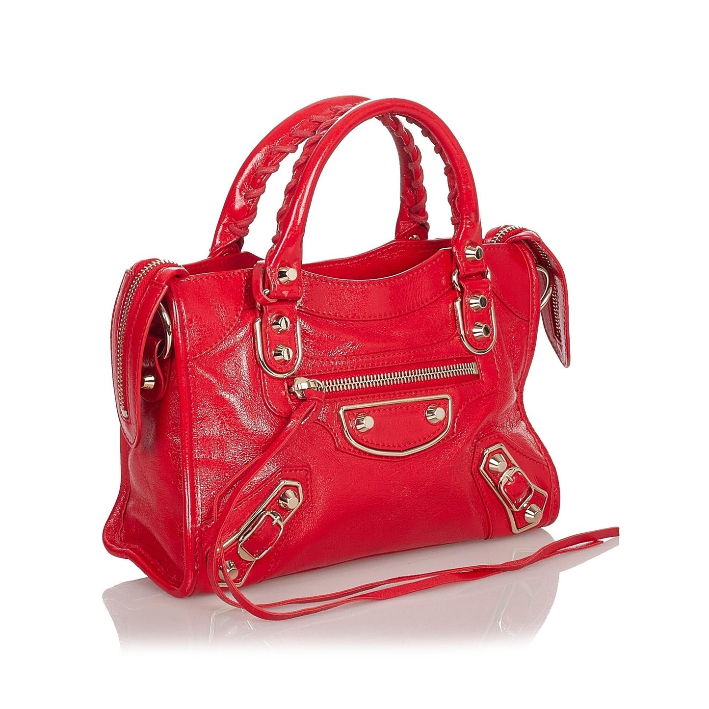 Luxury Balenciaga Trending 2025 Motocross Classic Metallic Edge Mini City Satchel (SHG-26583)