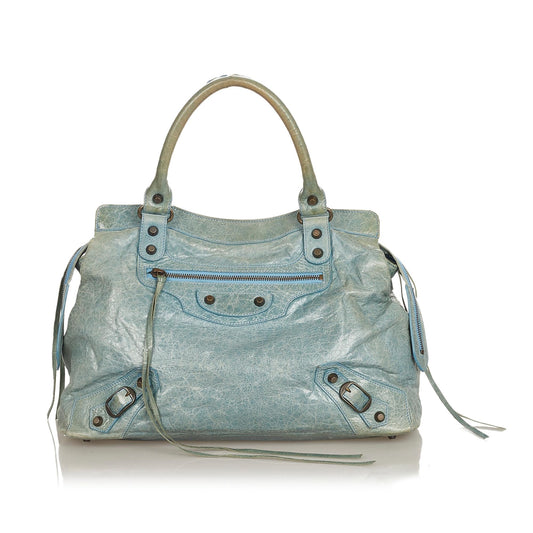 Luxury Balenciaga Trending 2025 Motocross Classic Step Leather Handbag (SHG-25897)